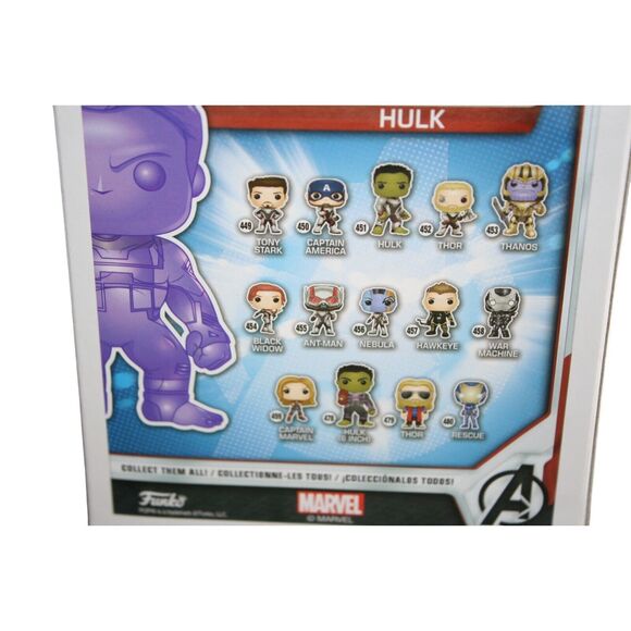 Funko POP! Marvel Avengers Endgame Purple Chrome Hulk #499 Walmart Exclusive - Picture 8 of 11